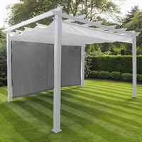 Glendale Single Curtain Side for Seville Gazebo 4m Grey A&C Sides (GL1698)
