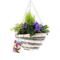 Hanging Seasonal Bedding Designer Wicker Basket 12 Inches  - Autumn