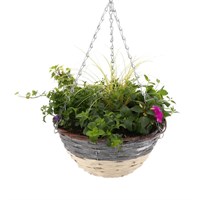 Hanging Seasonal Bedding Designer Wicker Basket 12 Inches - Summer Design 2