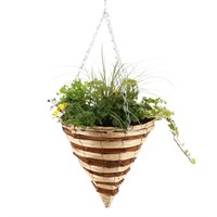 Hanging Seasonal Bedding Designer Wicker Cone 12 Inches - Summer