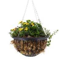 Hanging Seasonal Bedding Mossed Basket 14 Inches - Summer