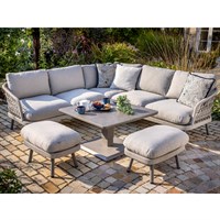 Hartman Aries Square Casual Dining Outdoor Garden Furniture Set with Adjustable table
