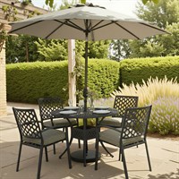 Hartman Avebury Antique Moss 4 Seat Round Outdoor Garden Furniture Dining Set