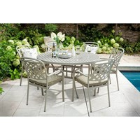 Hartman Berkeley 6 Seat Round Outdoor Garden Furniture Set with Parasol