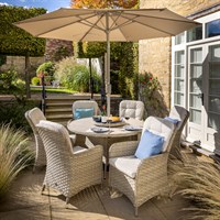 Hartman Eton 6 Seat Round Outdoor Garden Furniture Dining Set