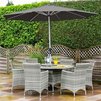 Hartman Westbury 6 Seat Outdoor Garden Furniture Set in Grey