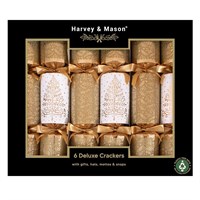 Harvey & Mason Deluxe Gold Tree Christmas Cracker - Pack of 6 (XM7008)