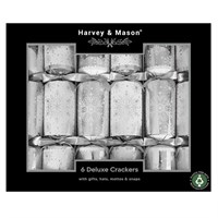 Harvey & Mason Deluxe Silver Snowflake Christmas Cracker - Pack of 6 (XM7007)