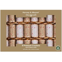 Harvey & Mason Premium Gold Foliage Christmas Cracker - Pack of 8 (XM7017)