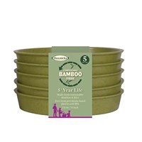 Haxnicks 6 Inch (15cm) Bamboo Biodegradable Saucer (5 Pack) Sage Green (Pot140101)
