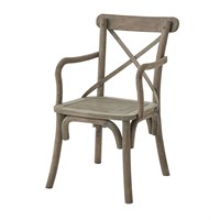 Hill Interiors Copgrove Cross Back Carver Chair With Rush Seat (22699) - Direct Dispatch