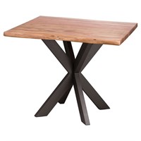 Hill Interiors Live Edge Square Dining Table (20459) - Direct Dispatch