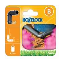 Hozelock Irrigation 90° Elbow Connector 13mm (5 pack) (2766 0005)