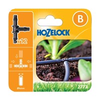 Hozelock Irrigation T Piece 4mm (12 pack) (2777 0012)