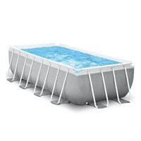 Intex 13ft Rectangular Prism Frame Swimming Pool With Filter Pump & Ladder (26788UK)