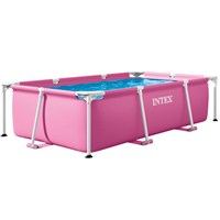 Intex 7.2ft Pink Rectangular Frame Pool (28266NP)