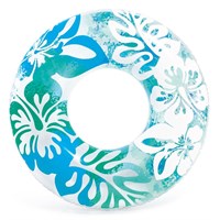 Intex Rubber Ring - Clear Color Tubes - Blue (59251NP)