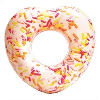 Intex Rubber Ring - Sprinkle Donut Heart Swimming Pool Tube (56253NP)