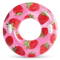Intex Rubber Ring - Tropical Swimming Pool Strawberry Tube (56261NP)