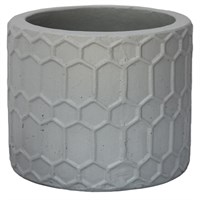 Ivy Line Geometric Cement Planter Grey H22cm x W24cm (GCPG24)