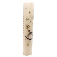 Ivyline Advent Christmas Tree Pillar Candle Ivory with Horse (K525 573 12 21)