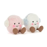 Jellycat Amuseables Toastie Pink And White Marshmallows Christmas Soft Toy (A6MPWT)