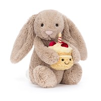 Jellycat Bashful Beige Bunny Birthday Soft Toy (BAS3BEBB)