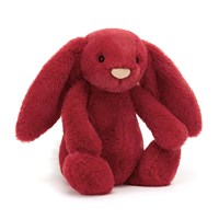 Jellycat Bashful Luxe Bunny Scarlett Medium Christmas Soft Toy (BAS3SCA)