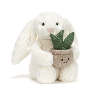 Jellycat Cream Bunny With Plant Soft Toy (BB3PLA)