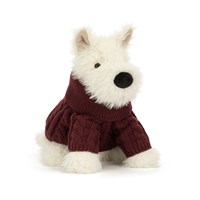 Jellycat Munro Scottie Dog Winter Jumper Soft Toy (MUN2JUM)