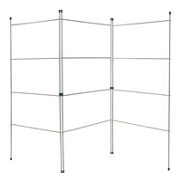 JVL 3 Fold Clothes Airer 6m White (11-003)