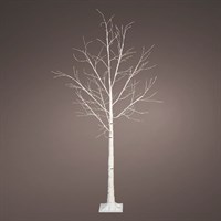 Kaemingk 1.8m (6ft) White Trunk Twiggy Pre Lit Warm White LED Christmas Tree (541082)