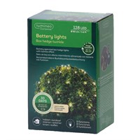 Kaemingk 128 Warm White Box Hedge Twinkle Net Christmas String Lights (497218)