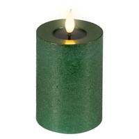 Kaemingk 13cm LED Wax Candle Light Up Christmas Decoration - Green (480521)