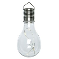 Kaemingk 14cm Solar Garden Hanging Lightbulb Light (895595)