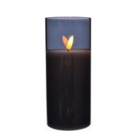 Kaemingk 18cm LED Was Candle Light Up Christmas Decoration - Smokey Grey (485353)