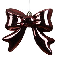 Kaemingk 19cm Christmas Bow Hanging Tree Decoration In Oxblood (028986)