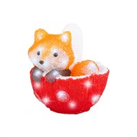 Kaemingk 20cm Light Up Acrylic Christmas Mushroom Decoration - Fox (491337)
