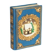 Kaemingk 22cm Blue Home Light Up Christmas Book Decoration (480876)