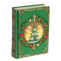 Kaemingk 22cm Green Tree Light Up Christmas Book Decoration (480877)