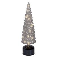 Kaemingk 39cm Anthracite Light Up Standing Christmas Tree Table Decoration (9489838)