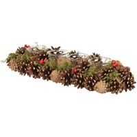 Kaemingk 45cm Rectangle Pinecone Tealightholder In Natural (741111)