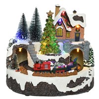 Kaemingk Animated Light Up Festive Home Christmas Village Scene 19cm (484378)