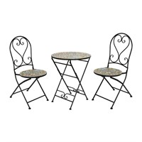 Kaemingk Braga Steel Outdoor Garden Furniture Bistro Set