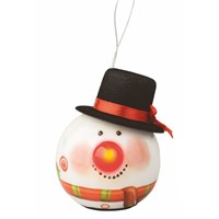 Kaemingk Light Up Bauble Christmas Decoration - Snowman Top Hat (480870)
