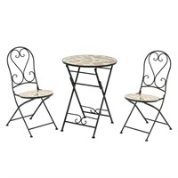 Kaemingk Munich Steel Outdoor Garden Furniture Bistro Set