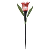 Kaemingk Solar Flower Garden Stake Light - Red (892143)