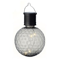 Kaemingk Solar Hanging Dotted Sphere Garden Light - Grey (892269)