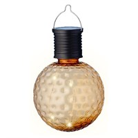 Kaemingk Solar Hanging Dotted Sphere Garden Light - Orange (892269)