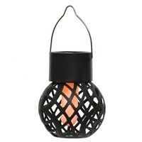Kaemingk Solar Hanging Flame Effect Garden Lantern (897918)